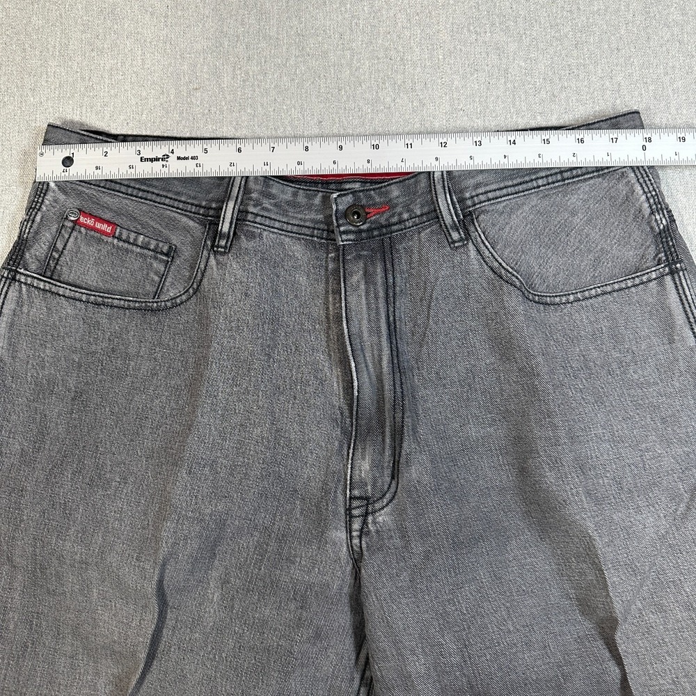 Ecko Unltd Carpenter Jeans Mens 34 Gray Foundry Denim Foundry Relaxed Streetwear - Picture 5 of 16